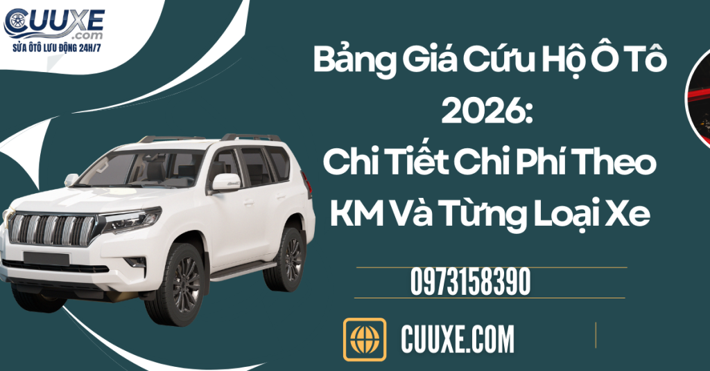 Bảng Giá Cứu Hộ Ô Tô Chi Tiết Chi Phí Theo KM Và Từng Loại Xe